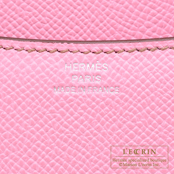 エルメス コンスタンスミニ ミラー ピンク ヴォーエプソン シルバー