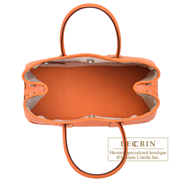 エルメス ガーデンパーティ30/TPM オレンジ ネゴンダ シルバー金具
