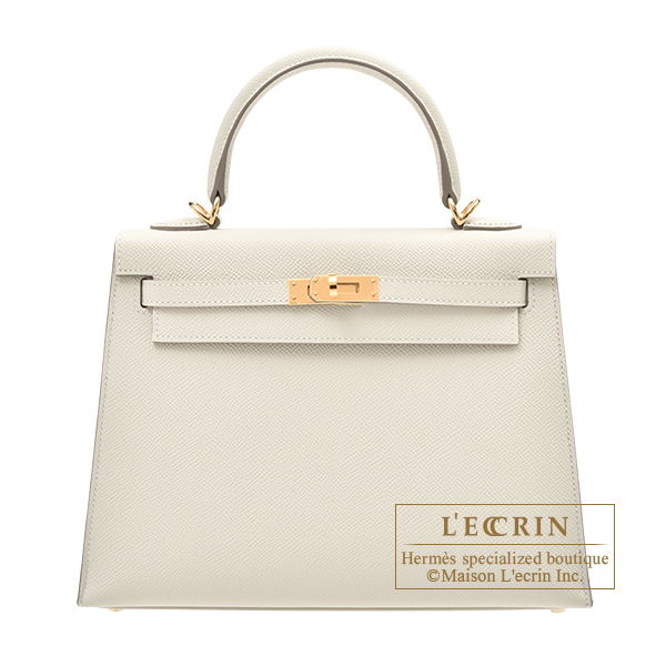 エルメス ケリー25/外縫い クレ ヴォーエプソン ゴールド金具