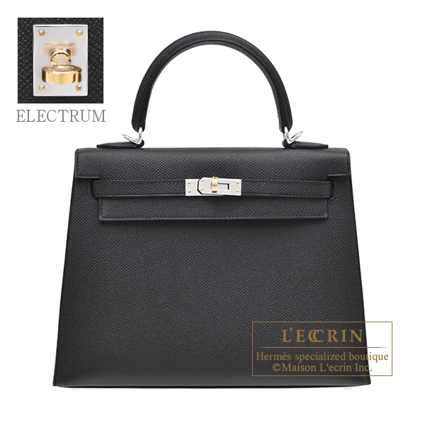 エルメス ケリーエレクトラム 25/外縫い ブラック ヴォーエプソン