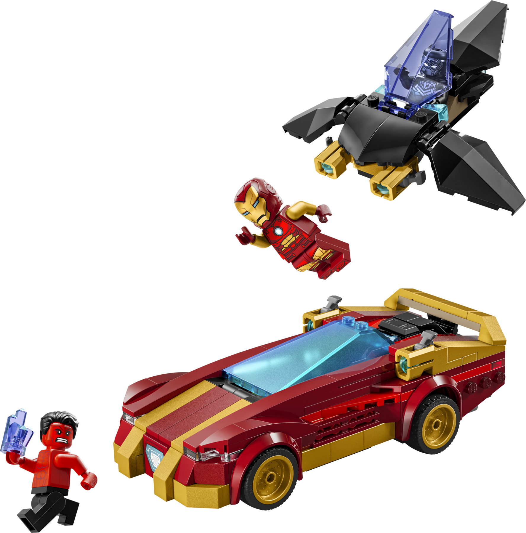 アイアンマン カー＆ブラックパンサー vs. レッドハルク 76310