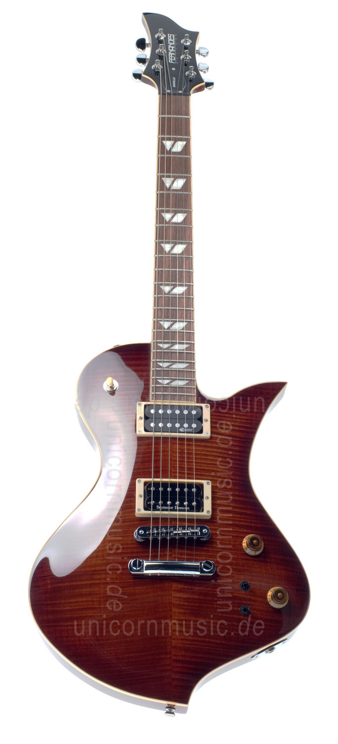 Electric Guitar FERNANDES RAVELLE ELITE - Dark Amber - Sustainer +