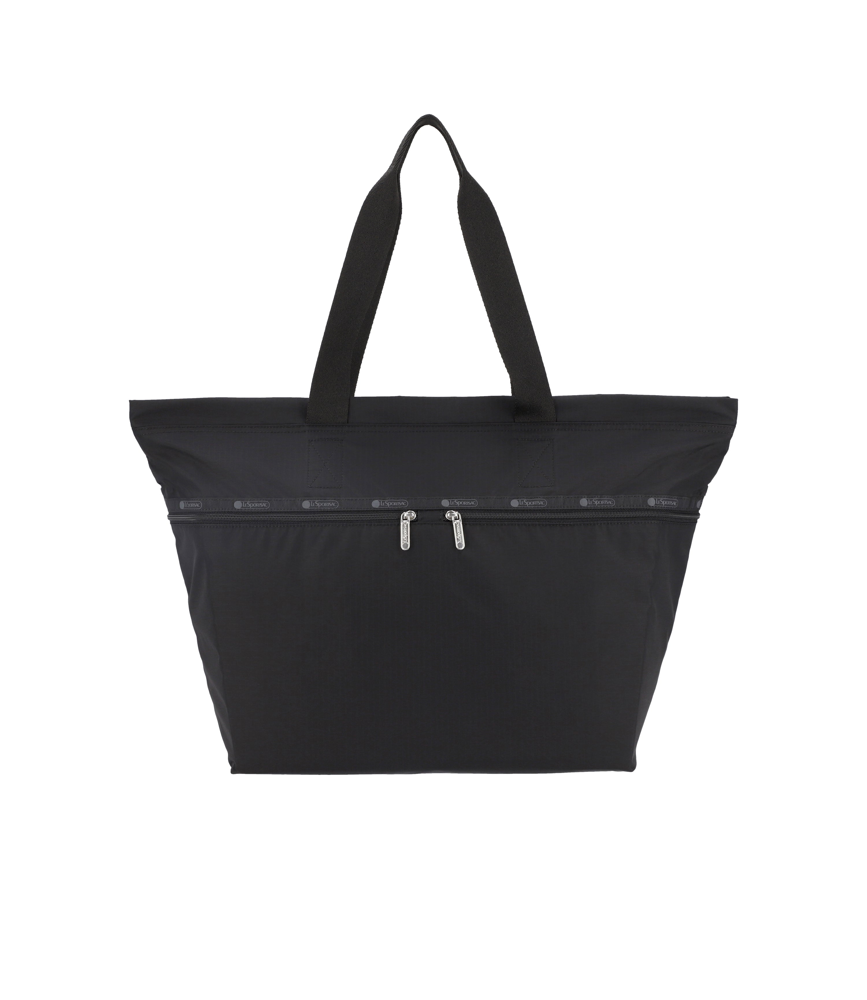 Solid Black Carlin Zip Top Tote Bag | LeSportsac