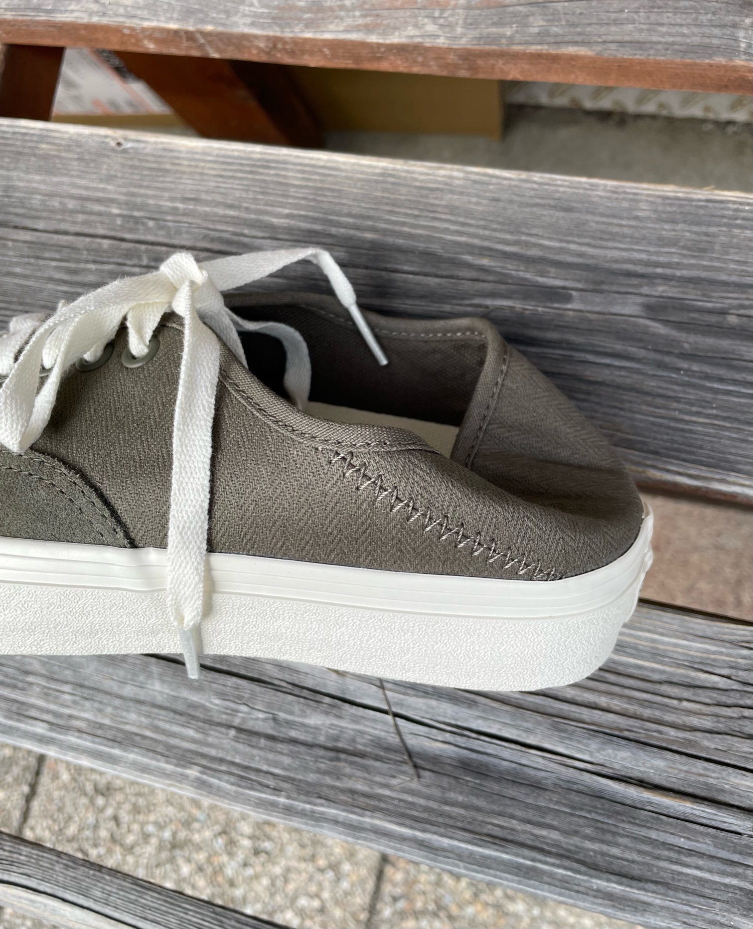 VANS-AUTHENTIC VR3 SF-HERRINGBONE-DUSTY GREEN - Little Island