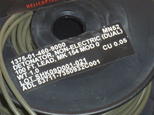 米軍実物 DETONATOR LEAD 起爆装置ケーブル MK154 部品・パーツ