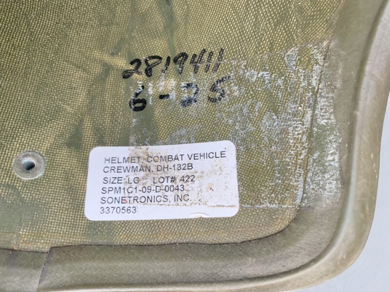 米軍実物 HELMET COMBAT VEHICLE CREWMANS DH-132B ヘルメット