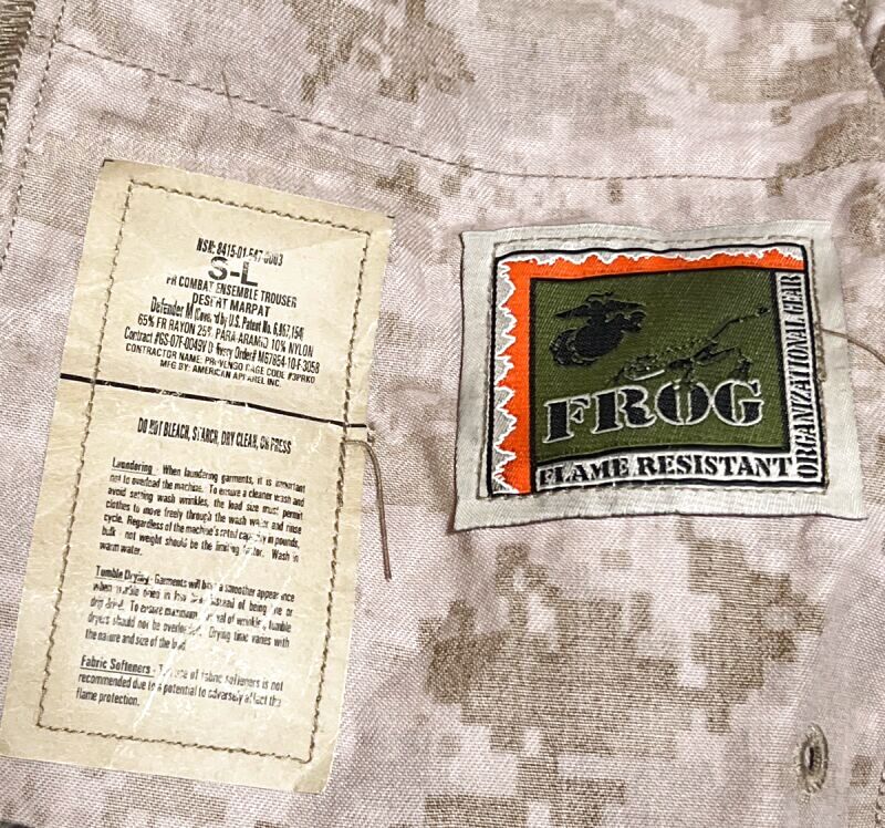 米軍実物 USMC FROG デザートマーパットコンバットパンツ S-L CRYE