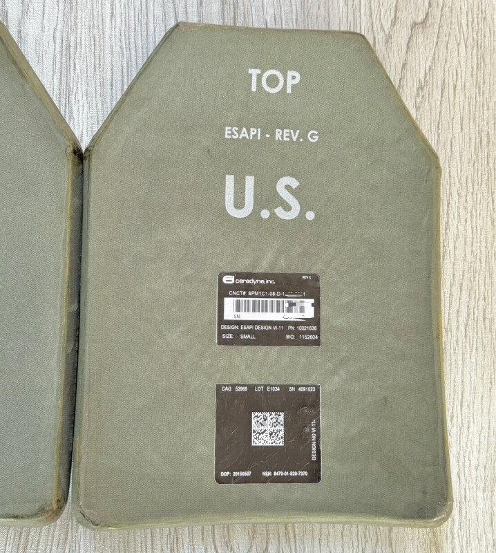 米軍実物 STRIKE FACE E-SAPI 7.62mm アーマープレート SMALL ボディー