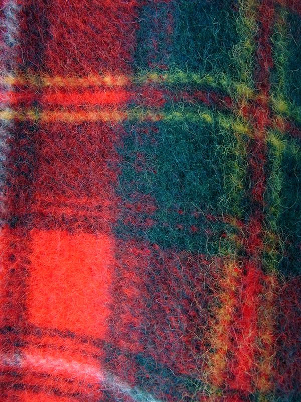 送料無料】フランス買い付け 60年代製 レッド X タータンチェック