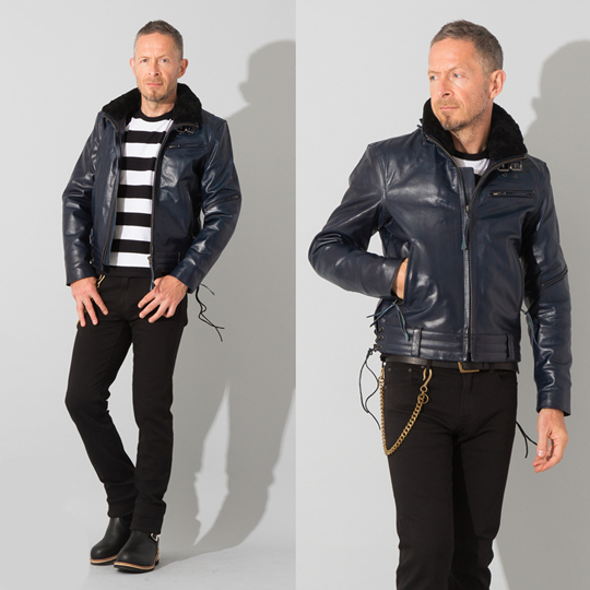 Liugoo Leathers 本革 高機能防寒仕様襟ボアハイネックシングル