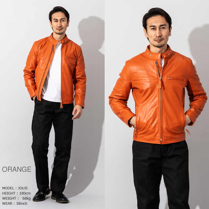 Horn Works 本革 USタイプ シングルライダースジャケット メンズ