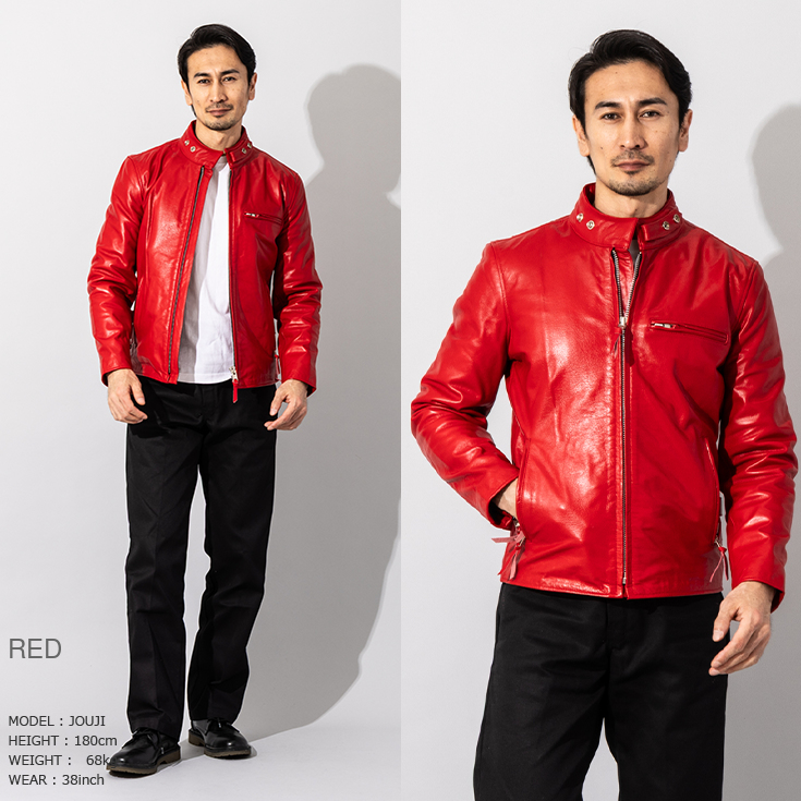 Horn Works 本革 USタイプ シングルライダースジャケット メンズ