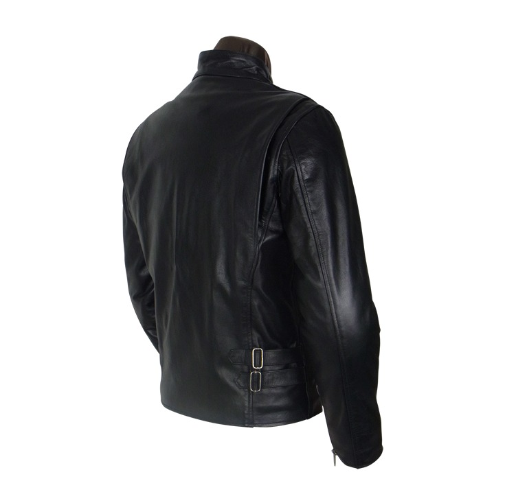 Horn Works 本革 プロテクター付シングルライダースジャケット メンズ