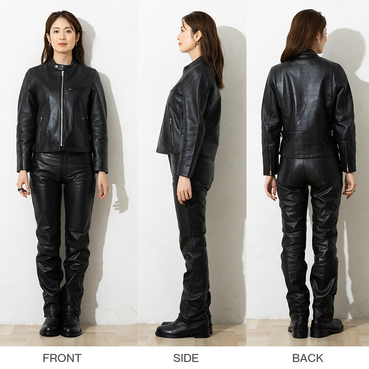 LIUGOO 本革 シングルライダース レディース リューグー SRS06LA 本革