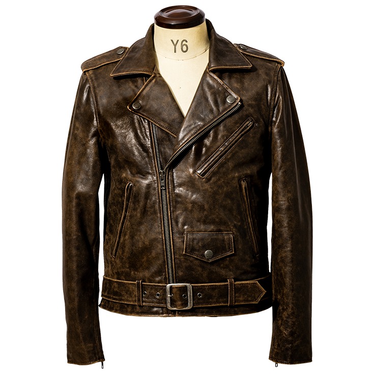 Liugoo Leathers 本革 ダブルライダースジャケット メンズ リューグー