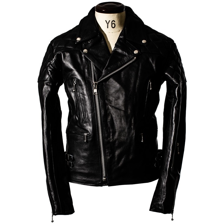 Horn Works 本革 UKパッドダブルライダースジャケット メンズ ホーン