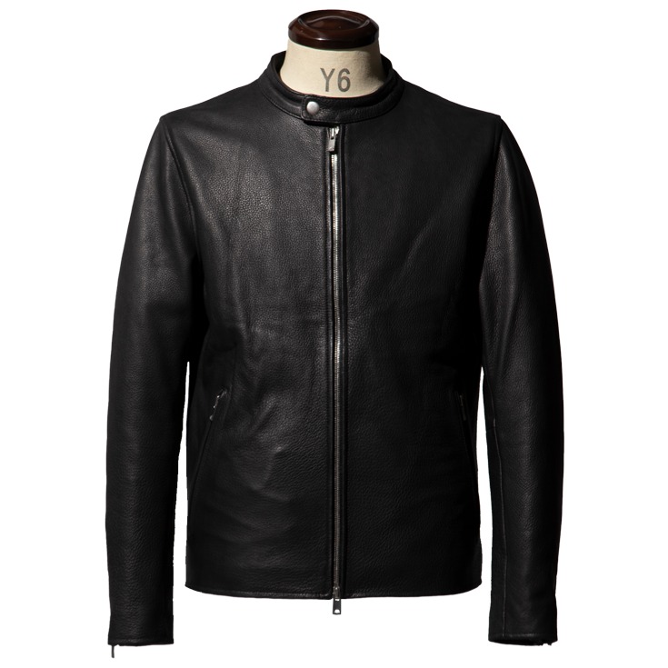 LIUGOO PLUS 本革 シングルライダースジャケット メンズ リューグー