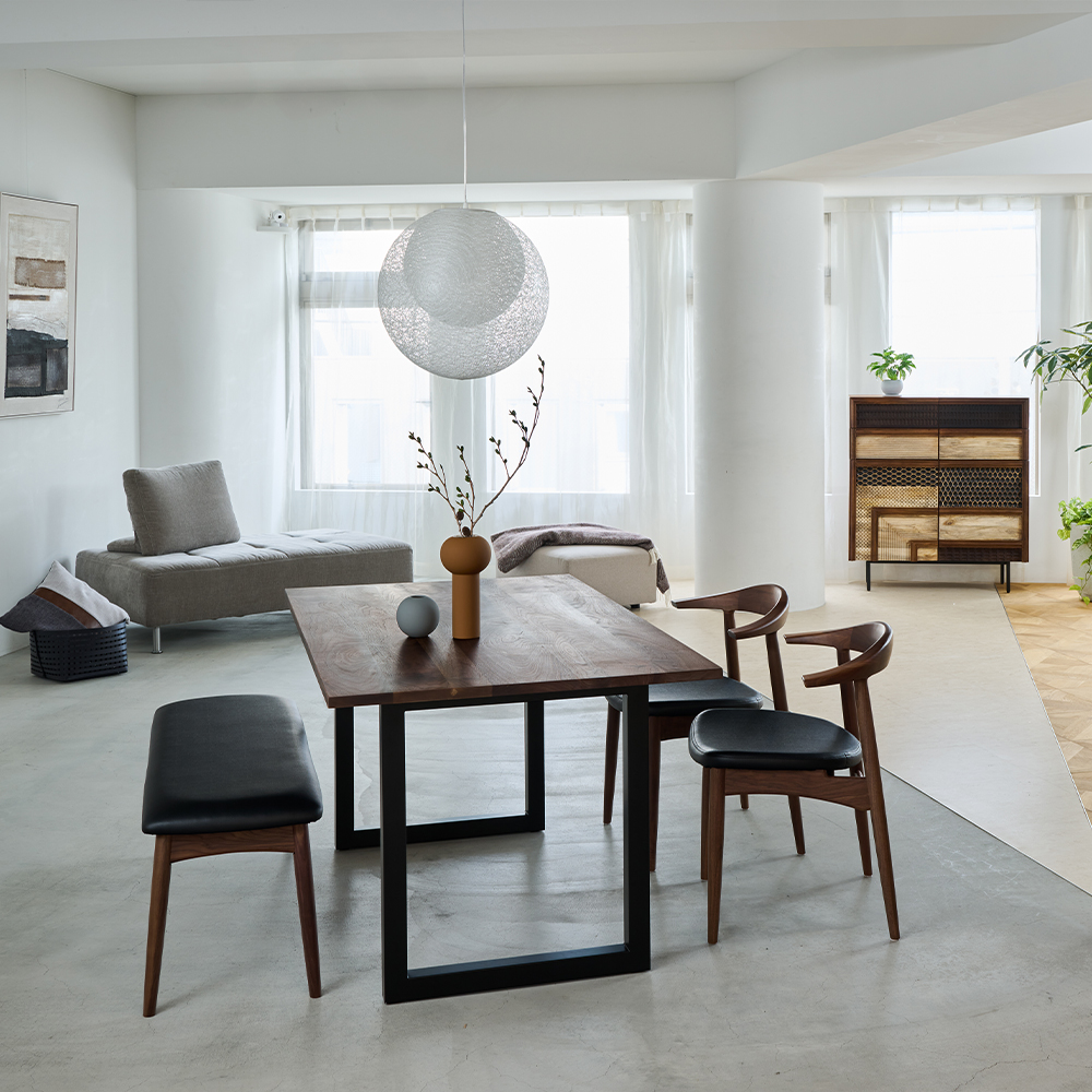 North（ノース） 120 ダイニングベンチ（ウォールナット） - ベンチの