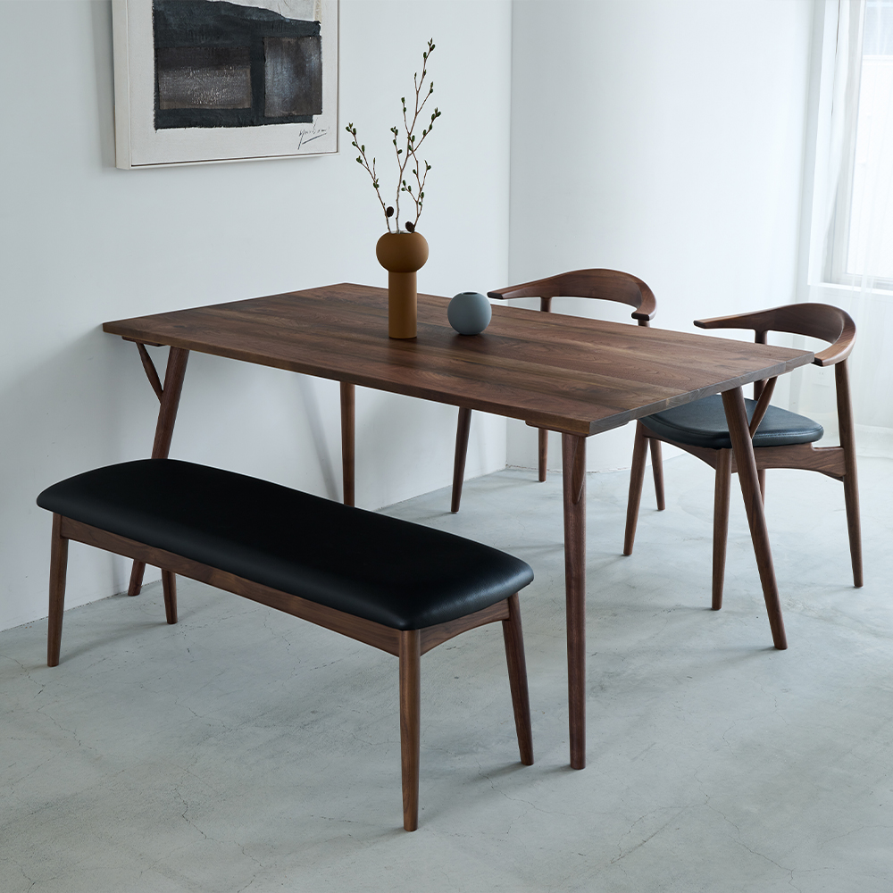 North（ノース） 120 ダイニングベンチ（ウォールナット） - ベンチの