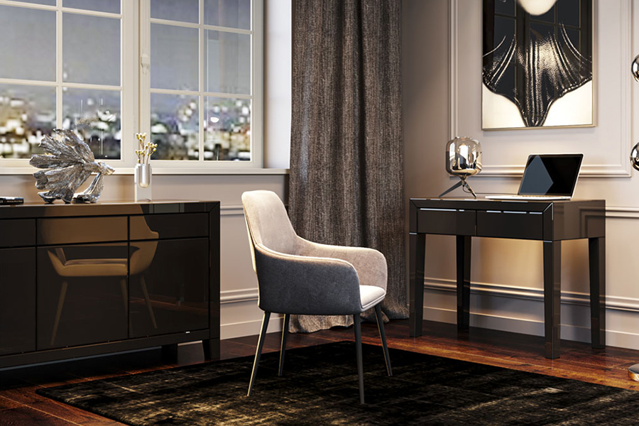 サンフランシスコ グレー アームチェア - ダイニングチェアの通販