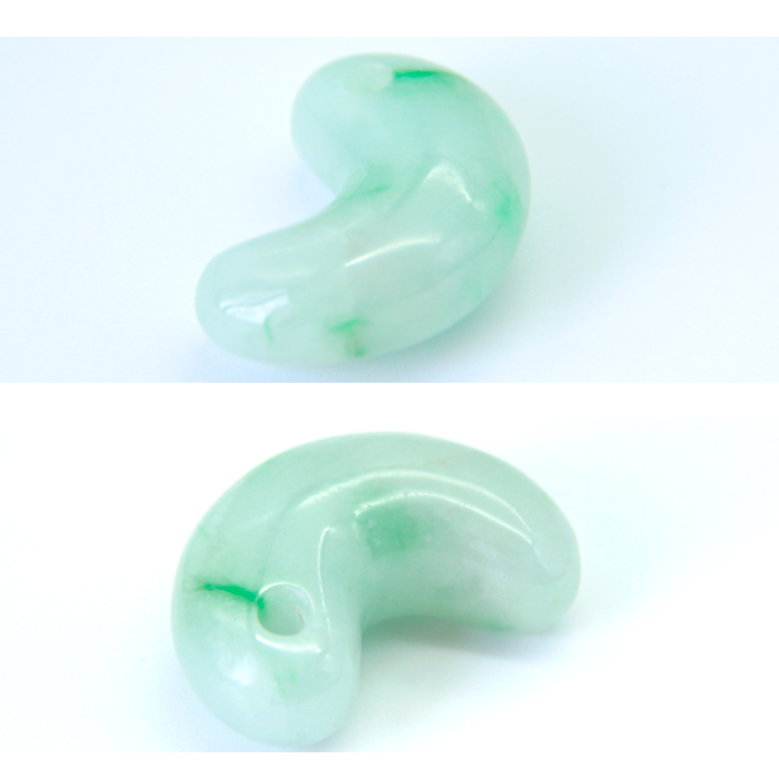 糸魚川ブルー翡翠勾玉 姫川上流大所川産 三種の神器 八尺瓊勾玉