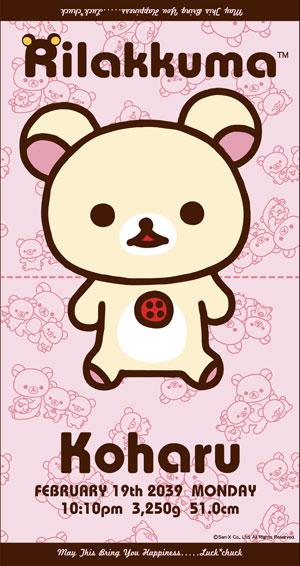 リラックマ｜名入れバースタオル｜Lサイズ｜今治製｜変身タオル