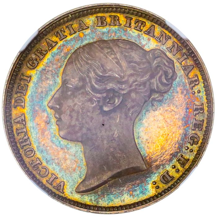 イギリス1839年銘 プルーフ6ペンス銀貨Sixpence ヴィクトリア