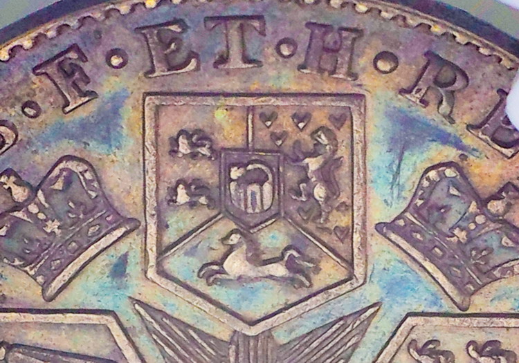 イギリス 1787年 シリング銀貨 パターン試作プルーフ ジョージ3世 NGC