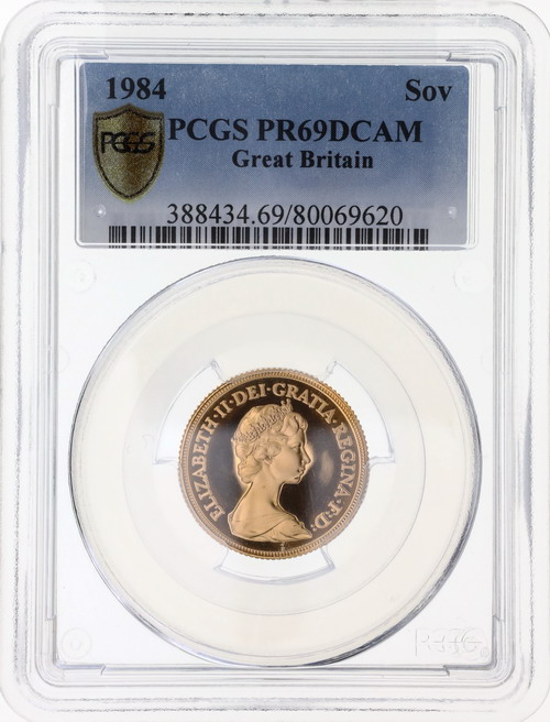 イギリス 1984年 ソブリンプルーフ金貨 エリザベス2世 ヤング