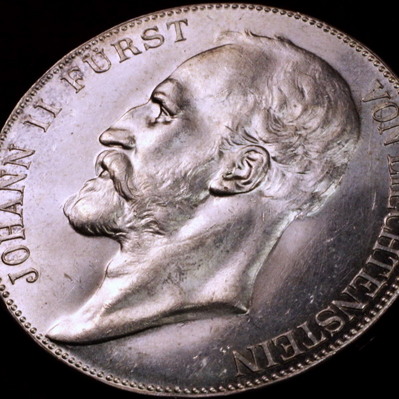 ドイツ リヒテンシュタイン 1915年銘 5クローネ 大型 銀貨