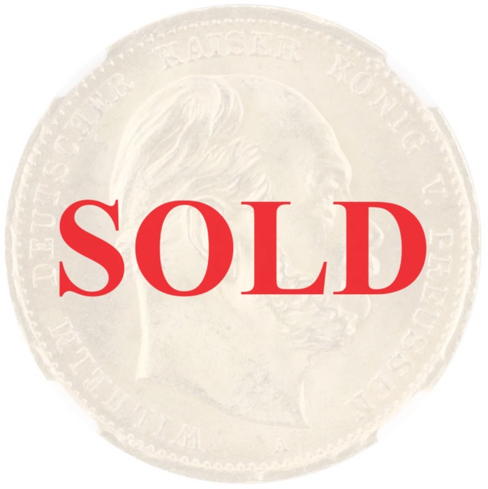 ドイツ プロイセン 1872年A 10マルク 金貨 ヴィルヘルム1世 NGC MS66