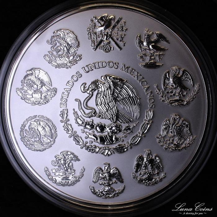 メキシコ 2015年銘 100ペソ 1kg超ド級大型純銀貨 神秘の力 アステカ