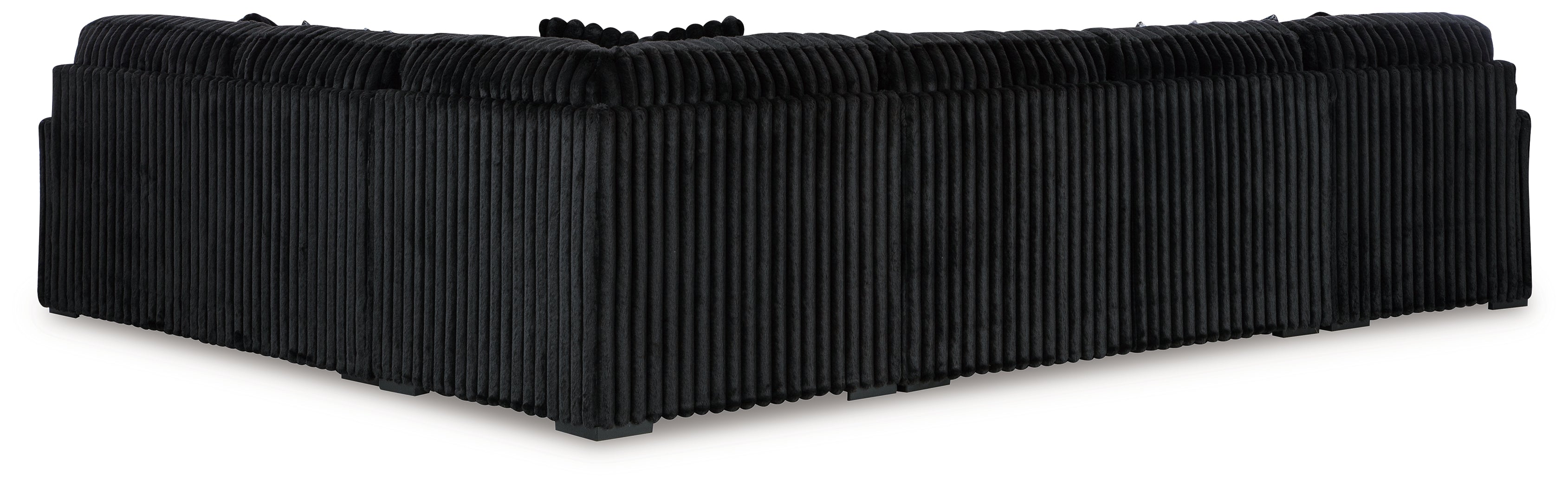 Midnight-Madness Onyx 4-Piece LAF Chaise Sectional – Luna Furniture