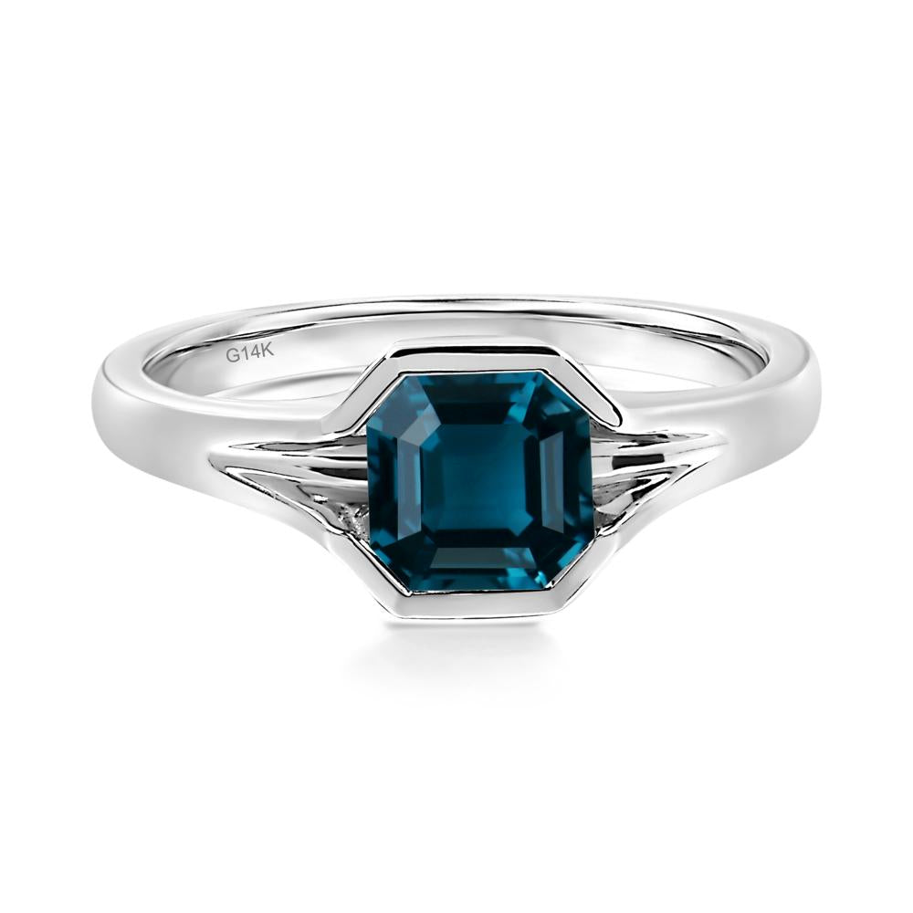 London Blue Topaz Bezel Solitaire Ring | LUO