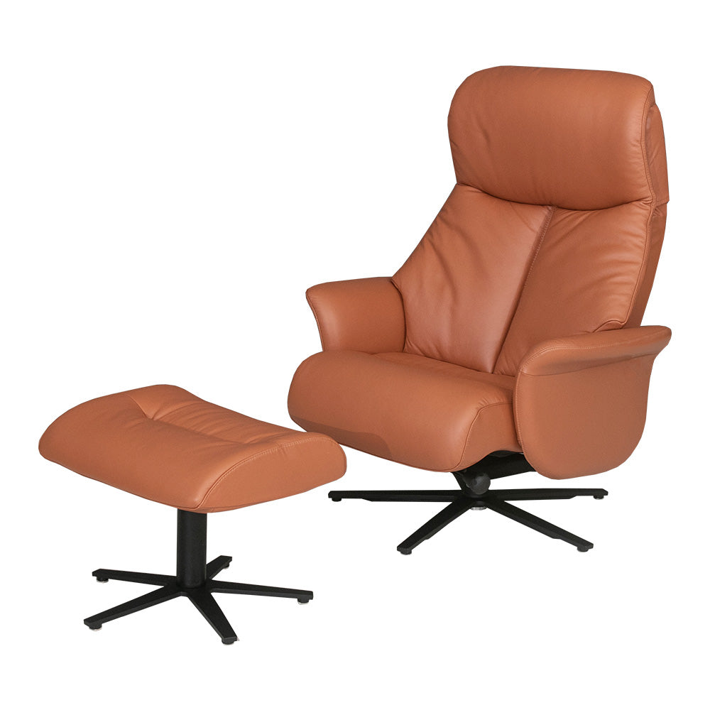 lushroom リクライニングチェア 回転式 本革 イタリアンレザー 1人掛け