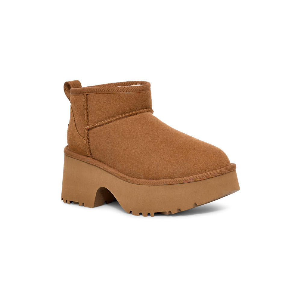 UGG CLASSIC ULTRA MINI NEW HEIGHTS CHESTNUT - WOMENS - Lamey