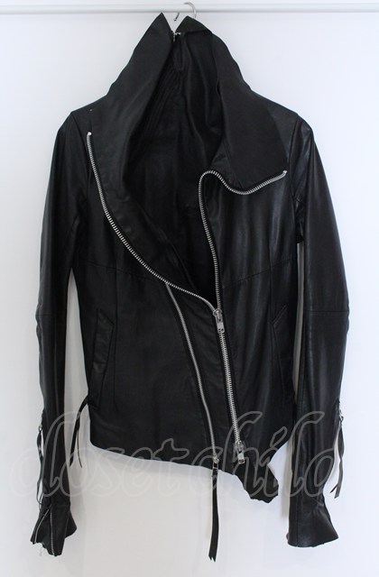 EKAM / ゴートスキン変形ライダースジャケット L ブラック O-25-04-04