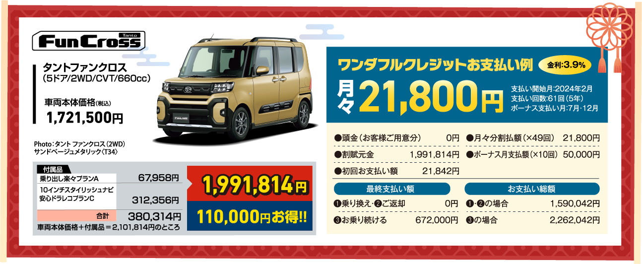 初売りサキドリダイハツフェア | 宮崎ダイハツ販売株式会社