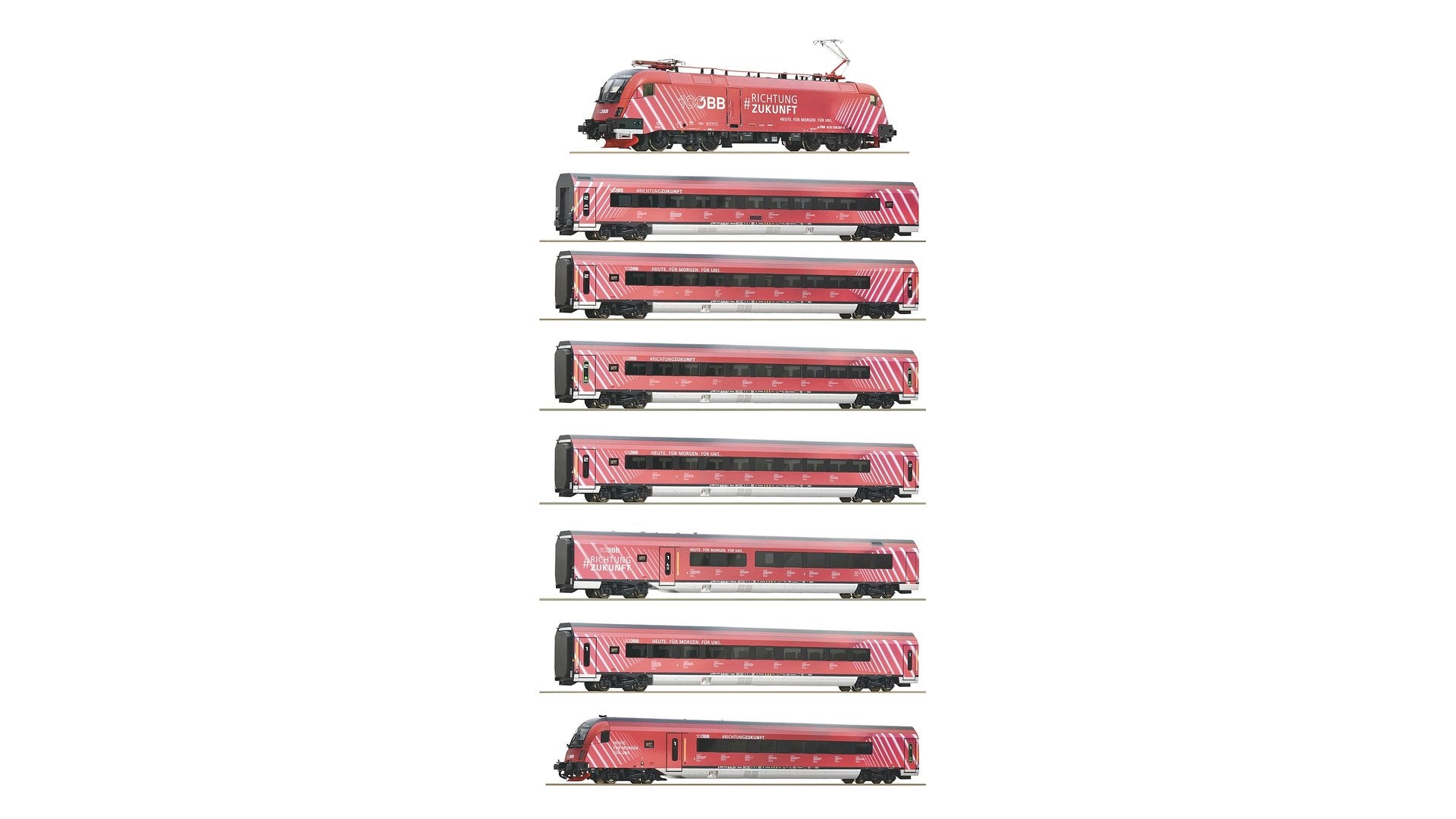 Roco 5510002 8-piece set 100 Years OBB Railjet – Micro Macro Mundo