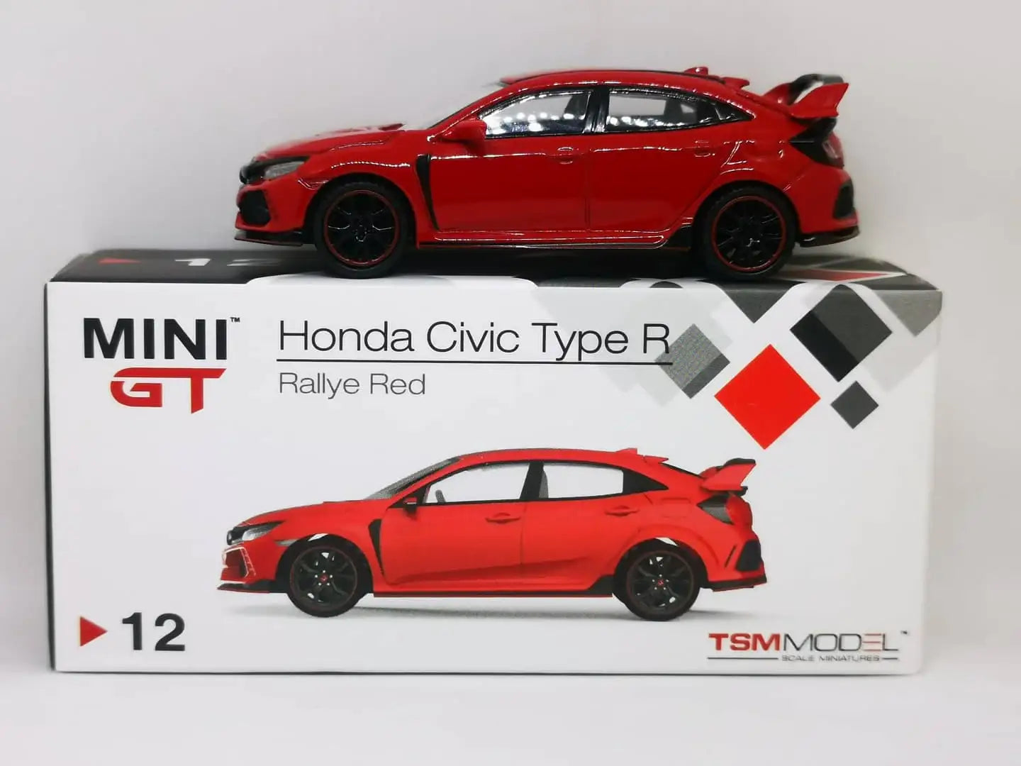 Mini GT #12 Honda CIVIC Type R FK8 Rallye Red LHD – Mobile Garage HK