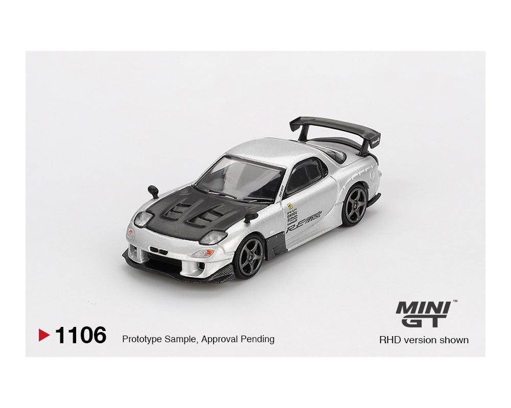 PREORDER* MINI GT 1:64 Mazda RX-7 RE-Amemiya - Silver Metallic
