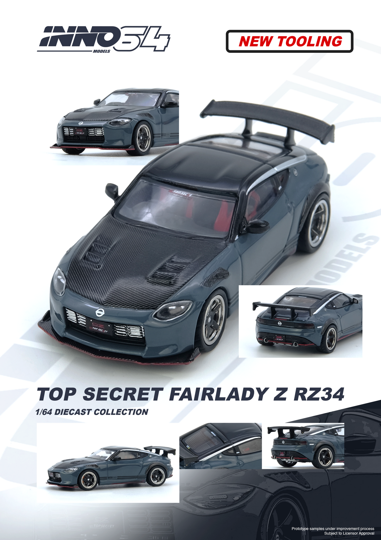 INNO64 1:64 Nissan FAIRLADY Z (RX34) TOP SECRET in Stealth Gray