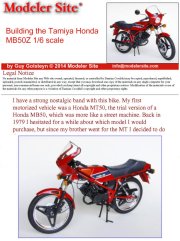 Tamiya Honda MB50Z 1/6 scale