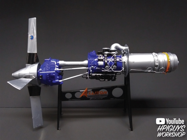 Allison Prop Jet 501-D13 Engine (1/10) (fs)