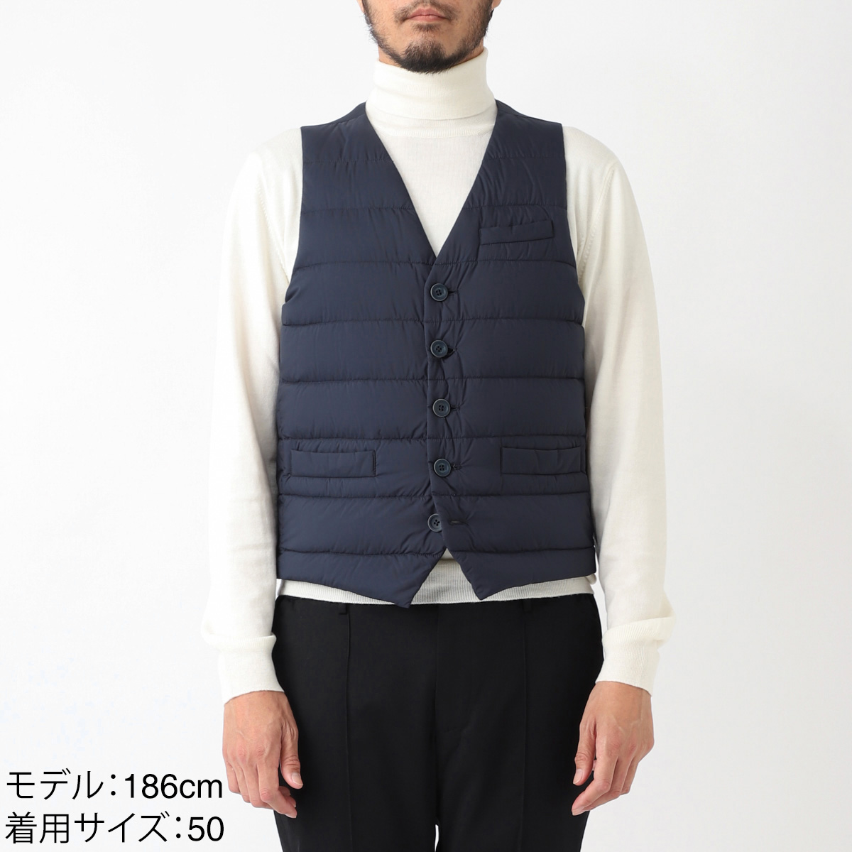 ヘルノ HERNO ダウンベスト 44サイズ LEGEND IL PANCIOTTO(44 NEWBLU