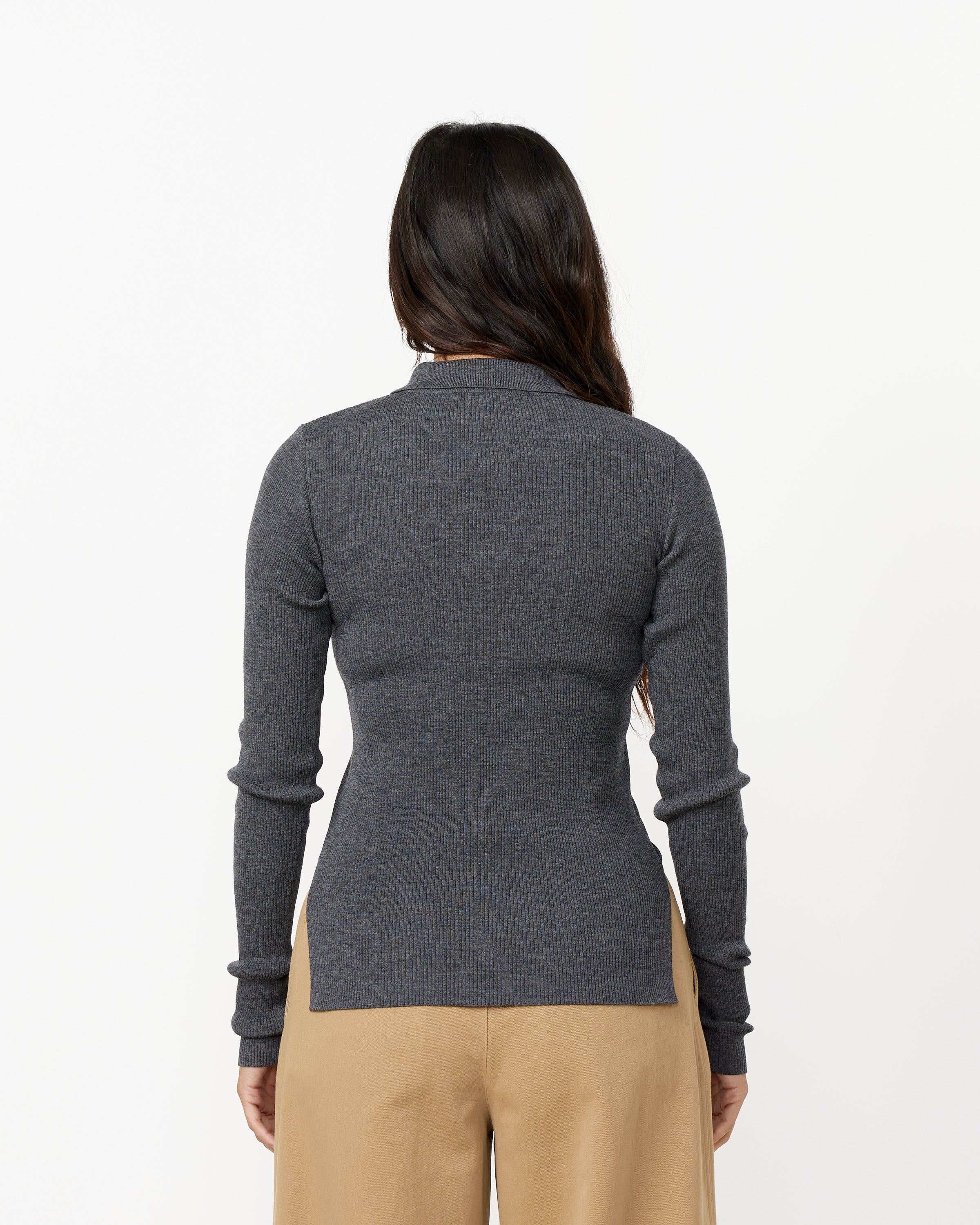 High Gauge Rib Knit Polo