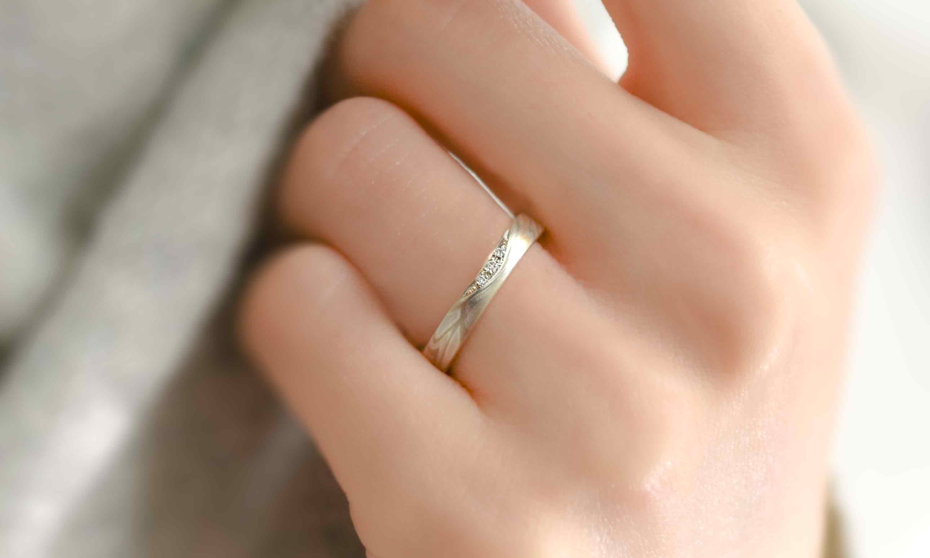 結婚指輪「木目金ストレート」 | 結婚指輪・婚約指輪の杢目金屋