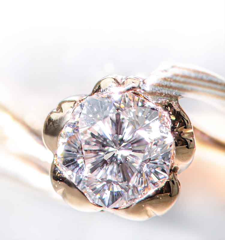 婚約指輪「桜一輪」 | 結婚指輪・婚約指輪の杢目金屋