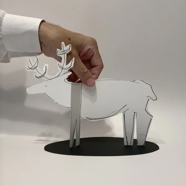 限定ステッカー付き】MoMA クリスマスカード 2025 Reindeer on Pond