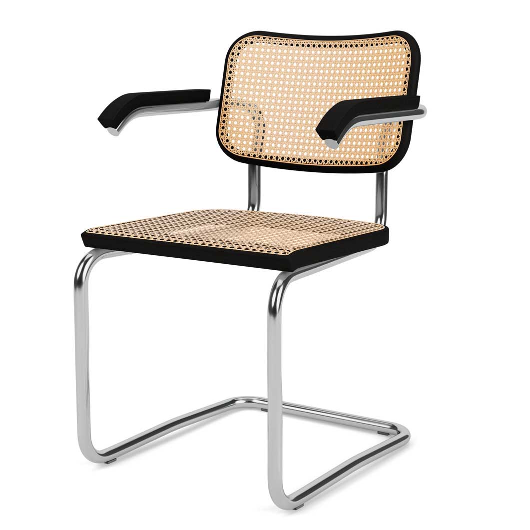 Knoll チェスカチェア アームチェア 機械張り ブラックビーチ(（アーム